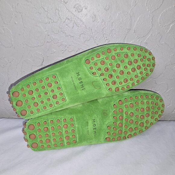 M. Gemi Women's Drivers The Felize LIME GREEN Suede Loafers Moccasin Slip-On 39 - Picture 10 of 12